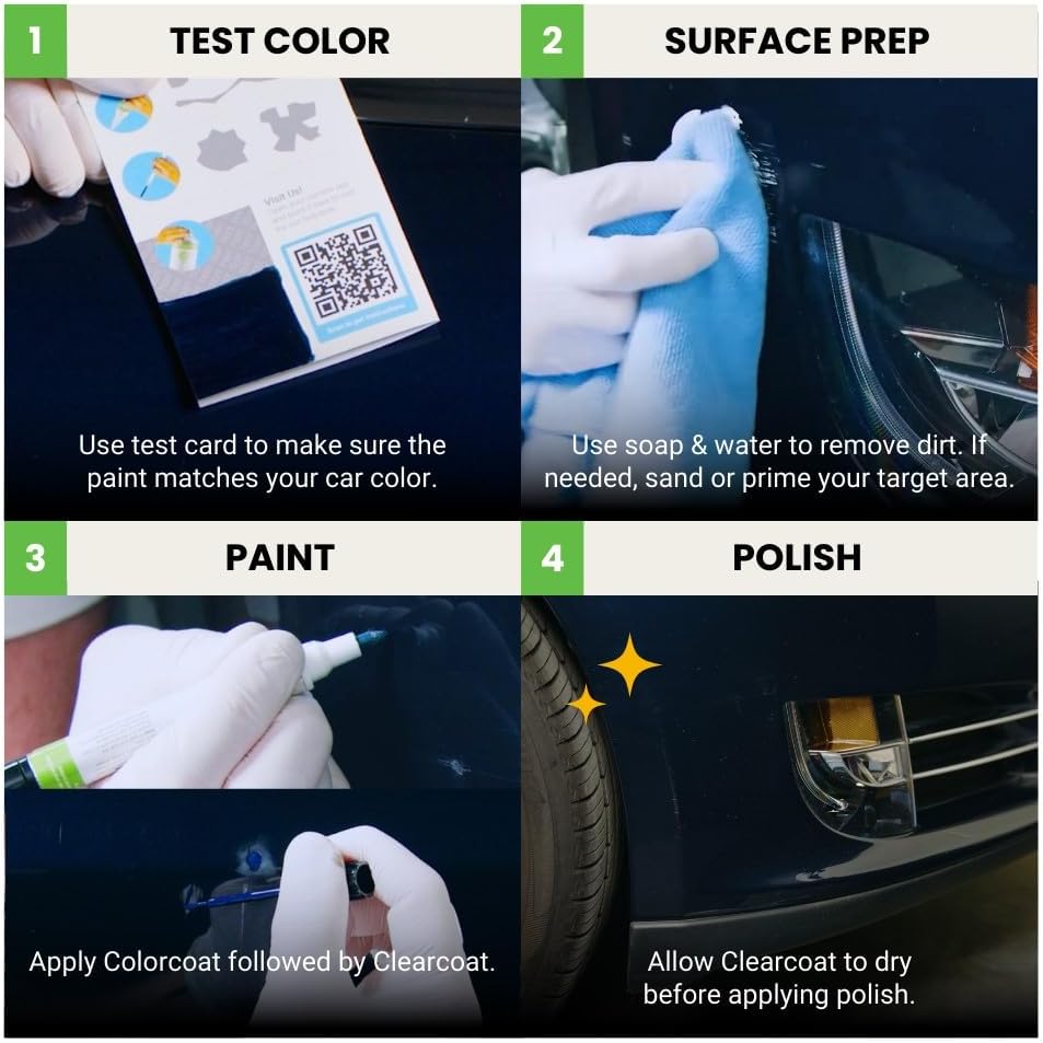 TouchUpDirect 8W7 Blue Crush/Dark Blue Metallic for Toyota Exact Match Touch Up Paint Combo - Platinum Package