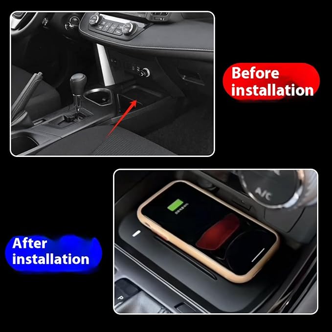 for Toyota RAV4 2020-2025 Car Center Console Phone Charger Fast Wireless Charger Charging Plate Charging Holder