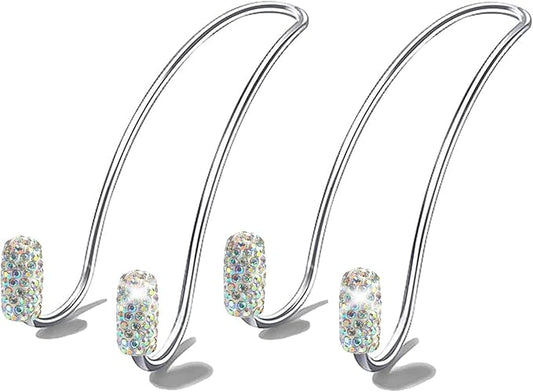 2024 Upgraded Bling Auto Hooks ,Car Hangers Organizer Seat Headrest Hooks，Bag Organizers Rack and Hanger, Heavy-duty Car Seat Hooks, Backseat Storage Hooks, Universal for SUV Truck Vehicle 2 Pack