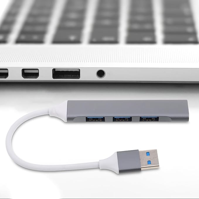 ABOOFAN USB Multiport Hub for Laptop and Desktop Space Gray USB Port Expander with Cable and Packaging Box for Travel and Gaming Accessories