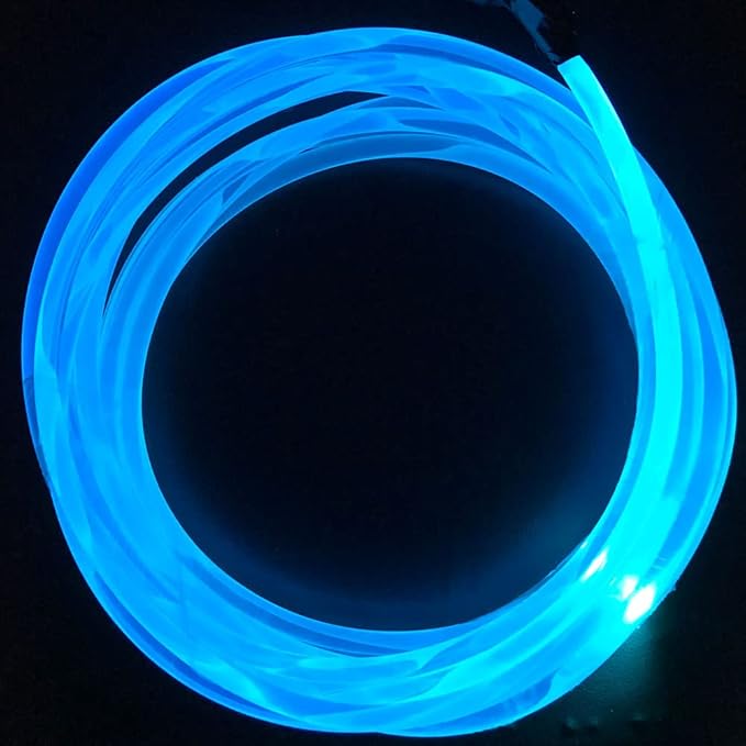 10ft Super Bright MMA Plastic Optic Side Glow LED Light Source Soft Plastic Optical Transparent Light Guide Material (Diameter 0.16in)