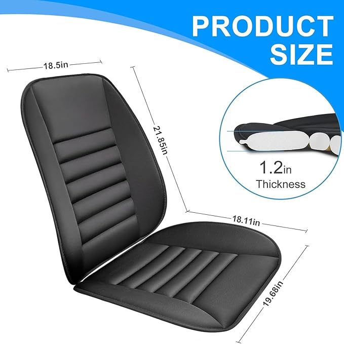 ‌Car Seat Cushion Back Support Pillow for Tesla Model S 2016-2022, Ergonomic Pain Relief Cushion, Memory Foam Lumbar Support for Driving, Adjustable & Washable Auto Pad,Black