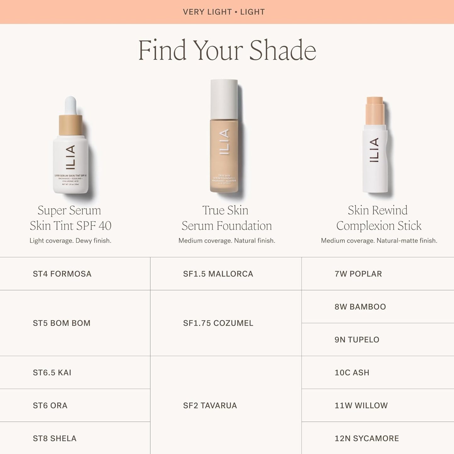 ILIA - Skin Rewind Complexion Stick - Foundation + Concealer + Skincare | Non-Toxic, Vegan, Cruelty-Free, Clean Makeup (10C - Ash, 0.35 oz | 10 g)