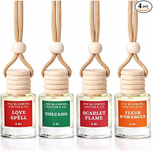4 Pack Air fresheners | Long lasting car air fresheners, Hand-made in USA | Small room diffuser | Small Business Woman Owned. (8 ml Delightful & Elegant Pack Mix)
