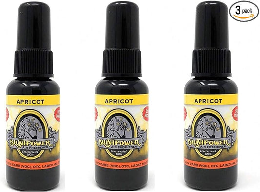 3 Pack BluntPower 1 Ounce Bottle Air Freshener Oil Based Concentrate and Oil for Burner - Apricot