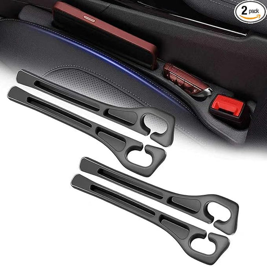 4PCS Car Seat Gap Filler Organizer, Universal Car Seat Gap Blocker with Storage Slot, Leak-Proof Seat Gap Plug for Car SUV Truck, Automotive Interior Accessories, Black
