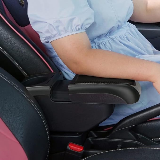 AULPHIKE Compatible with Nissan Note Armrest E-Power Center Console Organizer Armrests Double Layer Storage Space with USB Ports