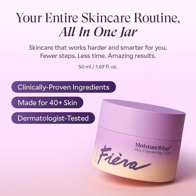 FIÈRA MoistureWiser – Advanced Anti-Aging Moisturizer for Mature Skin, Tightens, Hydrates & Reduces Fine Lines & Wrinkles for a Youthful Look – 1.69 FL. OZ. / 50 ML