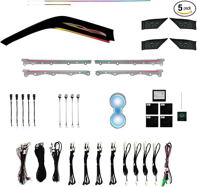 for Toyota Camry 2018-2023 Interior Ambient Lighting Kit, RGB LED Car Atmosphere Light, Custom Vehicle Specific Fit (Ribbon)