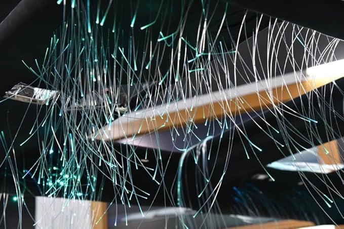AKEPO End Glow Fiber Optic Light Cable 9.8ft/3m*375pcs*Mixed Dia.(0.03+0.04+0.06in), PMMA Plastic Cable for LED Star Ceiling Sky Light Kit and Fiber Optical Lighting Decoration (Without Light Source)