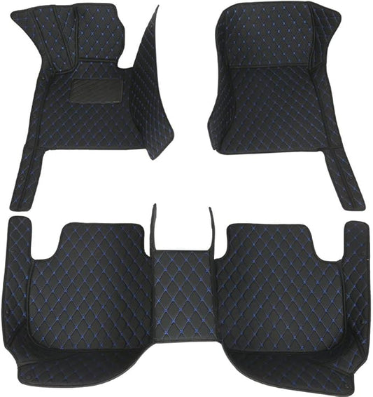 Car Floor Mats Automotive Floor Mats Vehicle Specific All Weather Protection Custom Compatible with Most of 98% Cars SUVs (Black Blue)