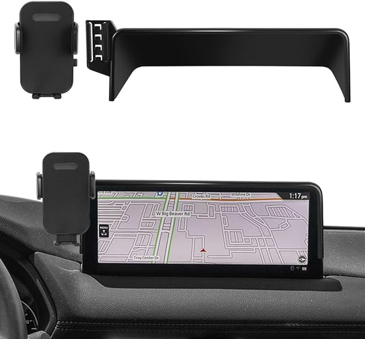 Car Phone Holder Fit for Mazda CX-5 CX5 2021-2025 Accessories 10.25-Inch Screen Fixed Clip, Cell Phone Mount with Dash Organizer Hands-Free 360° Rotation Automobile Cradles