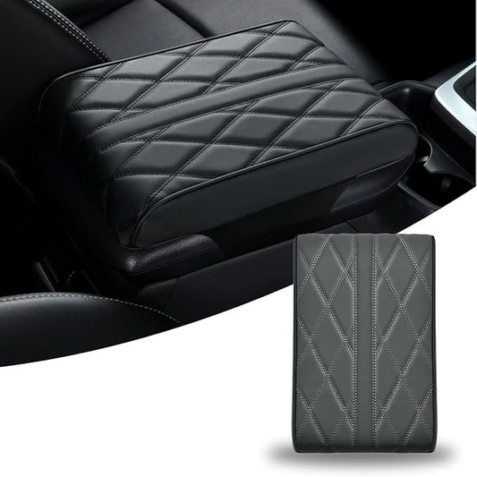 Car Armrest Cushion for Nissan Murano III (Z52) 2015-2017 2018 2020 2021 2022 2023, Car Armrest Pad Soft Leather Car Center Console Cover Car Interior Accessories,A-Black