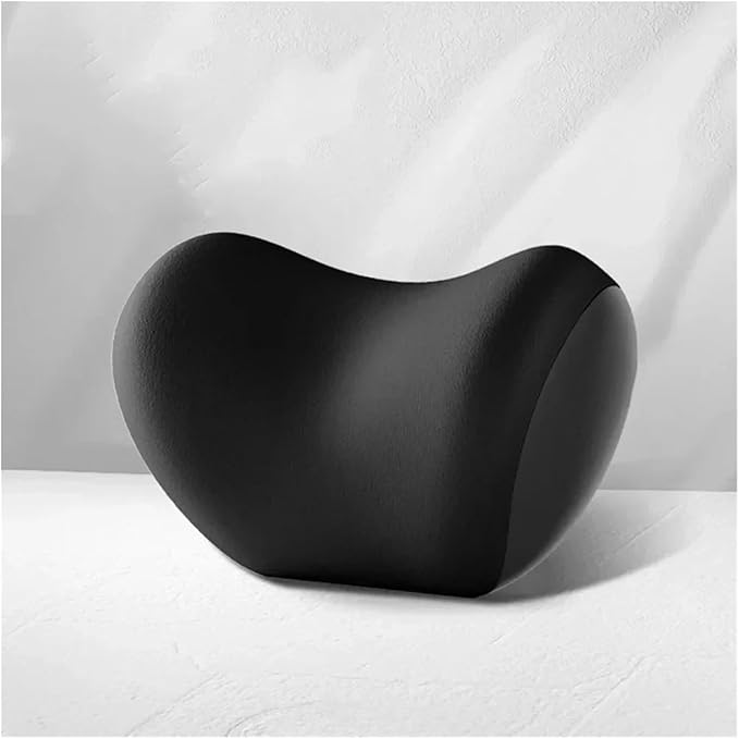 Memory Foam Car Neck Pillow - Soft fit for Seat Headrest & Lumbar Support Cushion(Black Waist 1PC)