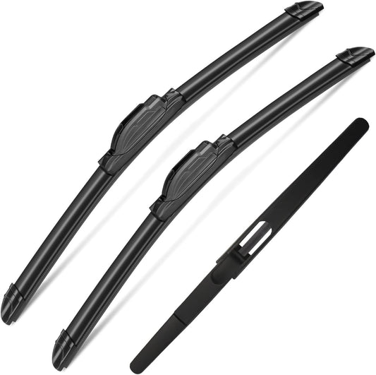 3Pcs Windshield Wipers for Nissan Rogue 2014-2023, Pathfinder Wipers 2013-2023, Original Equipment Automotive Replacement Windshield Wiper Blades-26"/17"/12" (Pack of 3) J- HOOK