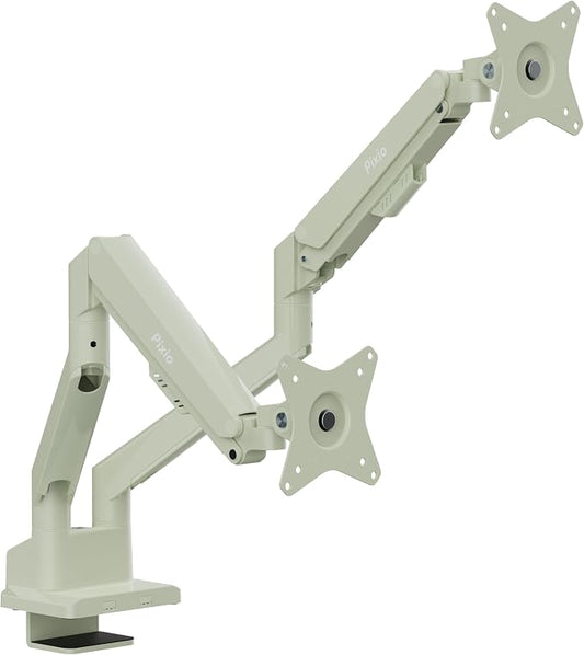 Pixio PS1D Wave Mint Dual Monitor Arm Stand Desk Mount