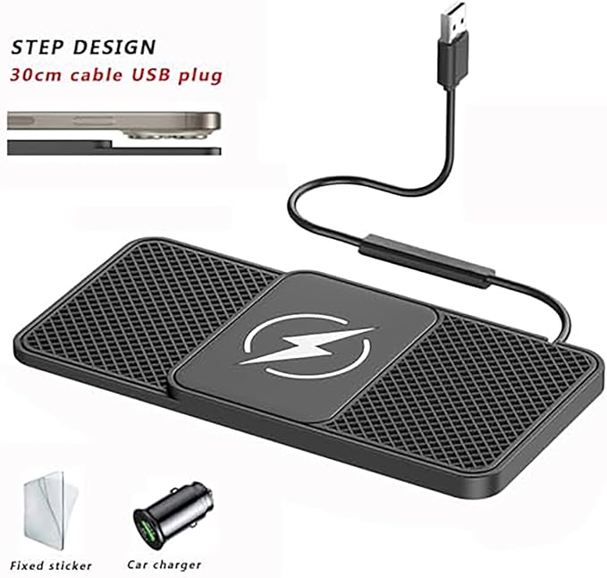 Wireless Car Charger Pad for Lexus RX AL30 RX 350 RX 350h RX 450h+ 2022 2023 2024,20W Fast Wireless Phone Charger Cell Phone Cordless Charging mat,Non-Slip Phone Charging,30cm Cable USB