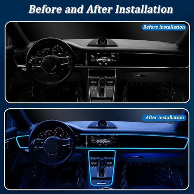 Car LED Strip Light for Lexus RX 2010–2025, 6 in 1 Car Ambient Lighting Kits, Interior Interior Light Sync to Music, Auto Decorations Interior Accessories, 8M