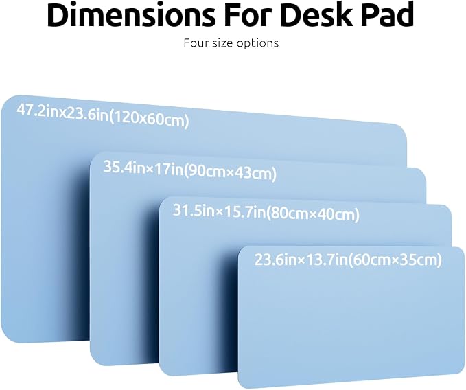YSAGi Leather Desk Protector, Office Mat, Large Mouse Mat, Non-Slip PU Leather