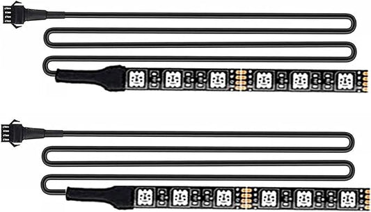 2Pcs 6LEDs Motorcycle LED Light Strips- RGB Multi-Color Accent Glow Neon Ground Effect Lights lamp for Motorcycle led Light Kits,ATV Car Golf cart LED Underglow Strip Lights