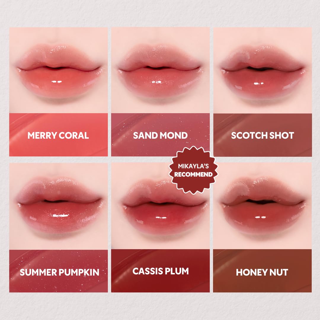 TIRTIR [*Mini Size Waterism Tinted Lip Gloss #27 Muty Rose, 0.06 Fl Oz – Kiss Ready Lipgloss, 12H Long Lasting Non Sticky Natural Tinted Glow Korean Multiuse Cheek and Lip Tint for Women gift