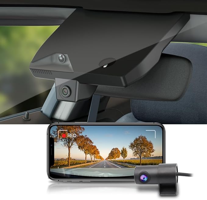 Fitcamx Front 4K+Rear 1080P Dash Cam for 2026 Hyundai IONIQ 9 (HD2-GO010), 10 Pin/12 Pin Connector, Integrated OEM Look, 2 Way HD Video, WiFi & APP, Loop Recording, G-Sensor, Easy to Use, 128GB Card