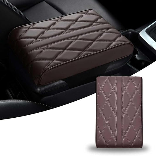 Car Armrest Cushion for Nissan Murano III (Z52) 2015-2017 2018 2020 2021 2022 2023, Car Armrest Pad Soft Leather Car Center Console Cover Car Interior Accessories,B-Brown