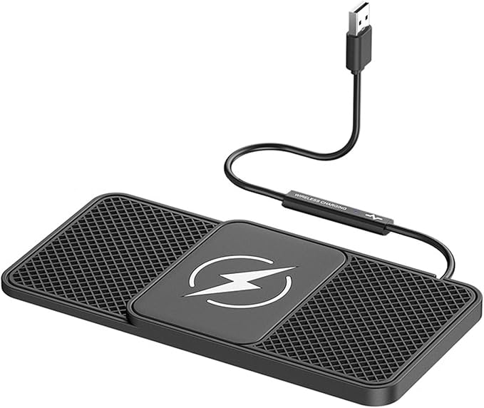 Wireless Car Phone Charger for Lexus GX460 (2010–2023), Type C/USB 20W Fast Charging Pad, Non-Slip Charging Station for Travel Home Office Desk, Lightweight, USB