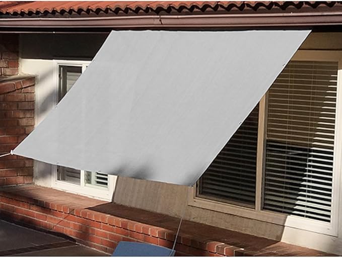 Alion Home Sun Shade Privacy Panel with Grommets and Hems on 4 Sides for Patio, Awning, Window, Pergola or Gazebo - Smoke Tan (8' x 10')