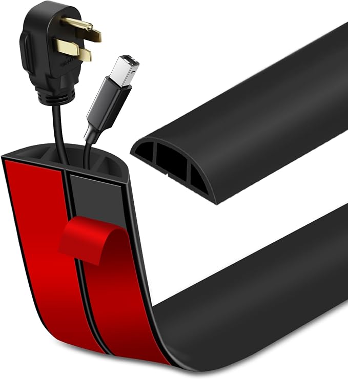 Floor Cord Cover Self Adhesive Cord Hider Floor Extension Cord Covers