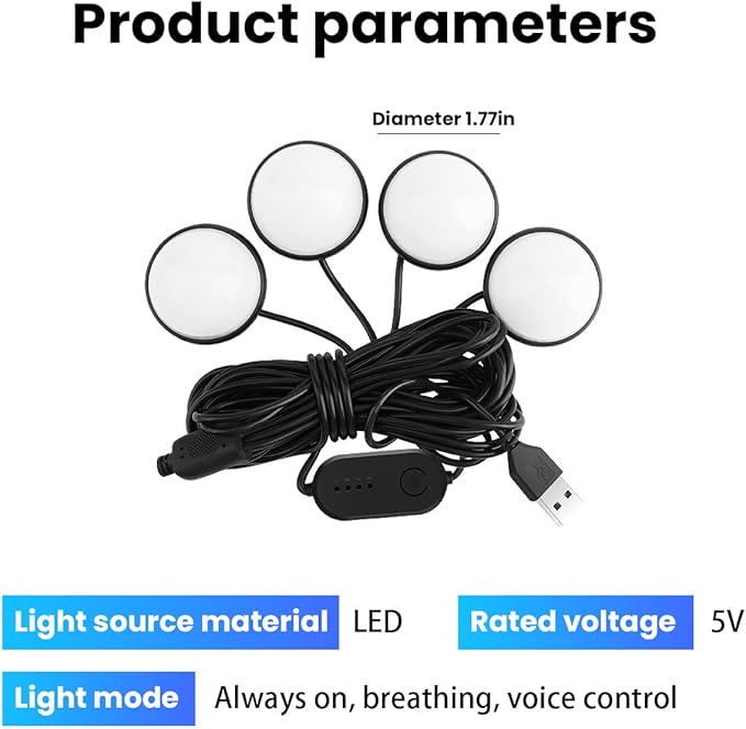 BESULEN Car Interior LED Lights, Automotive Ambient Neon Light Kit with USB Port, Car Accessories, Gifts for Men and Women, 4 in 1 Decoration Lights for Car, Garden, Home, Party（Red）