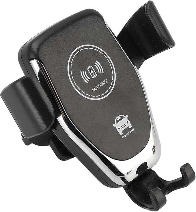 SUNGOOYUE 15W Car Wireless Charger Stand 360 Degree Rotatable Phone Holder for Car Vent D01 Black