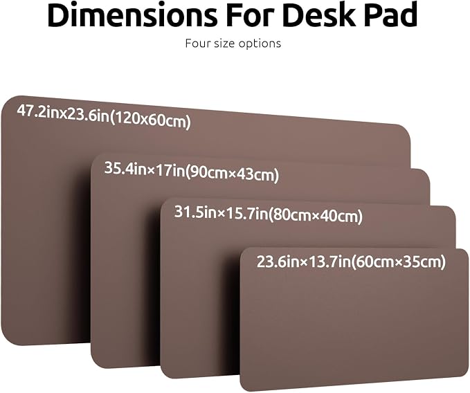 YSAGi Leather Desk Protector, Office Mat, Large Mouse Mat, Non-Slip PU Leather