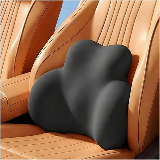 Car Lumbar Support Pillow for Volvo EX30 2024 Memory Foam Back Support Cushion Breathable Car Seat Lumbar Pad Accessories,Dark Gray