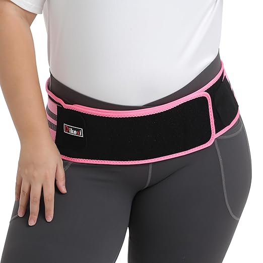 Sacroiliac SI Joint Hip Belt for Women Men-Alleviate Sciatica|Pelvic|Back|Lower Back Support, Pelvic Support Belt, Adjustable Lumbar Pain Relief, Trochanter Belt,Pink, XXL(Hip Size 63"- 71")
