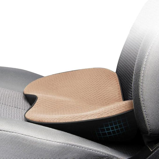 Car Seat Cushion for Driver Thick Memory Foam Car Heightening Seat Cushion Lower Back Pain Relief Back Support Cushion for Car Office Chair