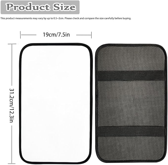 Moon Sun Car Center Console Armrest Pad Universal Moon Cars Accessories Breathable Car Center Console Cover Seat Box Cover for Sedan, Van, SUV, Trucks