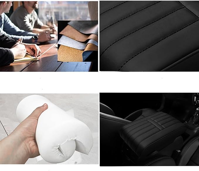 Car Armrest Pad for Lexus GX460 2014 2015 2016 2017 2018 2019 2020 2021 2022 2023 Memory Cotton Armrest Box Pad Center Console Scratch Pad Seat Box Cushion Protector,Brown