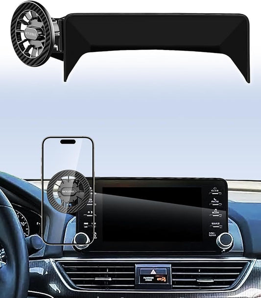 Car Phone Mount for Honda Accord 2018 2019 2020 2021 2022 Accessories 8-Inch Screen Fixed Clip, Automobile Cradles Magnetic Phone Holder Compatible with MagSafe, Strong Magnets Cell Phone Base