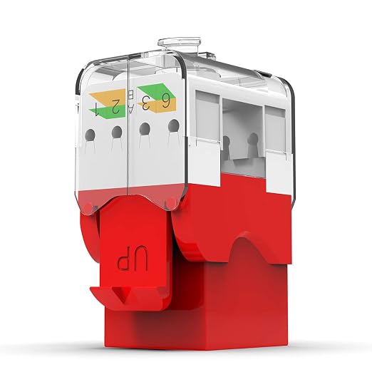 AMPCOM CAT6 Keystone Jack Tool-Less RJ45 UTP, No Punch-Down Tool Required