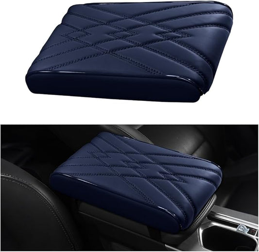Car Center Console Cover, Memory Foam Vehicle Arm Rest Seat Box Cushion Pad, Scratch & Wear Resistant Automotive Middle Console Protector, Universal for SUV Automobile Truck (Blue)