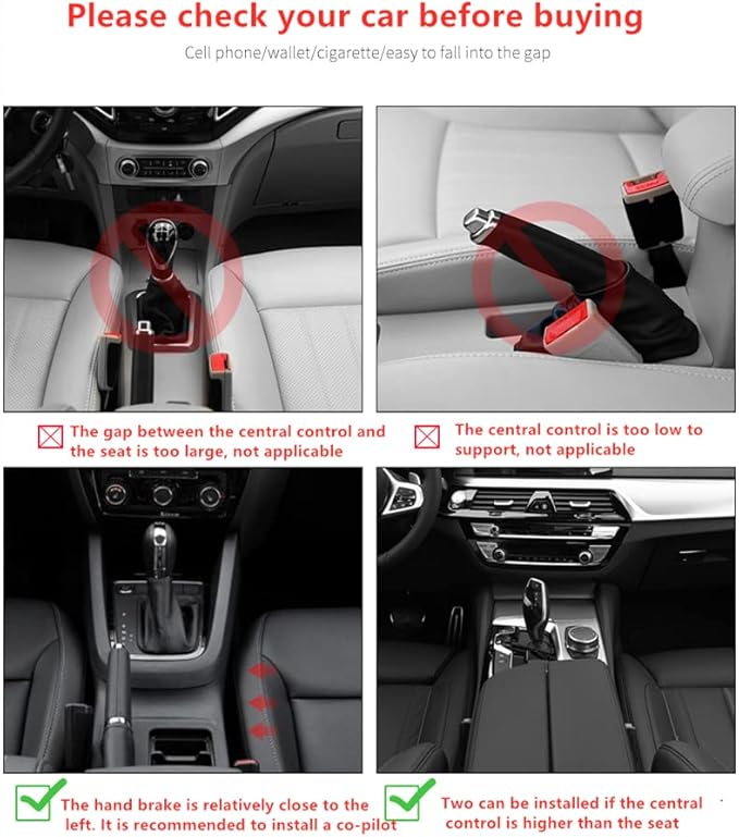 JEYODA Car Seat Gap Filler Organizer, Car Organizer Front Seat, Pack Auto Console Side Storage Box with Cup Holders，Car Organizers and Storage for Holding Phone, Sunglasses, Wallet 1PC (black)