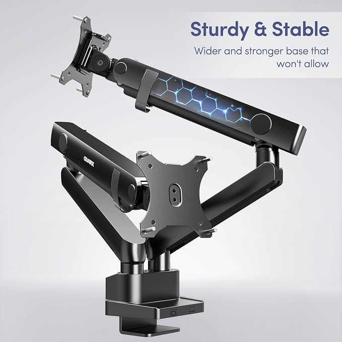 Dual Monitor Mount for Desk, Heavy Duty Dual Monitor Stand for 17 to 35 inch