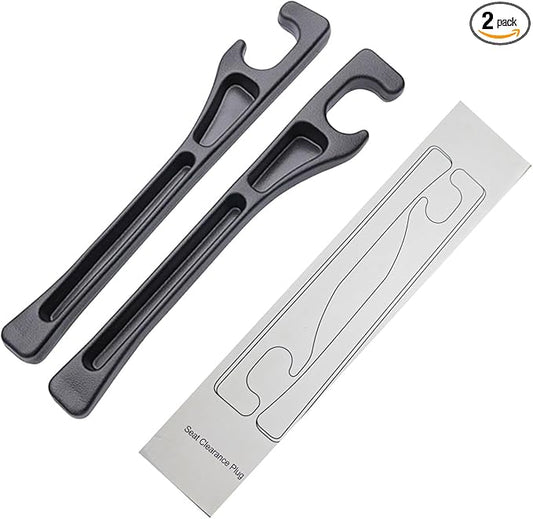 Car Seat Gap Filler 2 Pack, Universal Car Seat Gap Organizer, Fit for Car Seat Gap Width 1.1-2.3 Inches, Car Seat Side Gap Plugger Anti-Drop Device for Most Cars SUV Truck (Black)