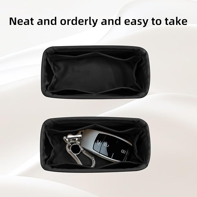 DGAZ Silk Purse Organizer Insert Fits LV Speedy 16/20/25/30/35/45 bags，Silky Smooth Bag Organizer，Luxury Handbag & Tote Shaper（Black，SP16）