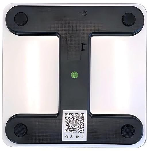 Smart Scale - Digital Bathroom Scale with BMI & Body Fat Monitor, Health Analyzer, 400 lbs Capacity, Smartphone App Compatible (Be The Best Version of You, Grey)