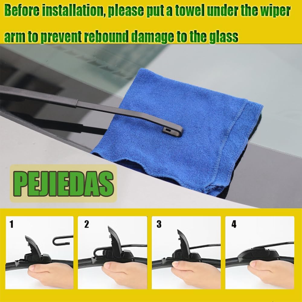 OEM Quality Front Wiper Blades, Replacement for 2018-2021 Toyota Camry,2008-2019 Toyota Highlander,2007-2014 Ford Edge, OE Original Style (26 Inch + 20 Inch Front Wiper Blades)