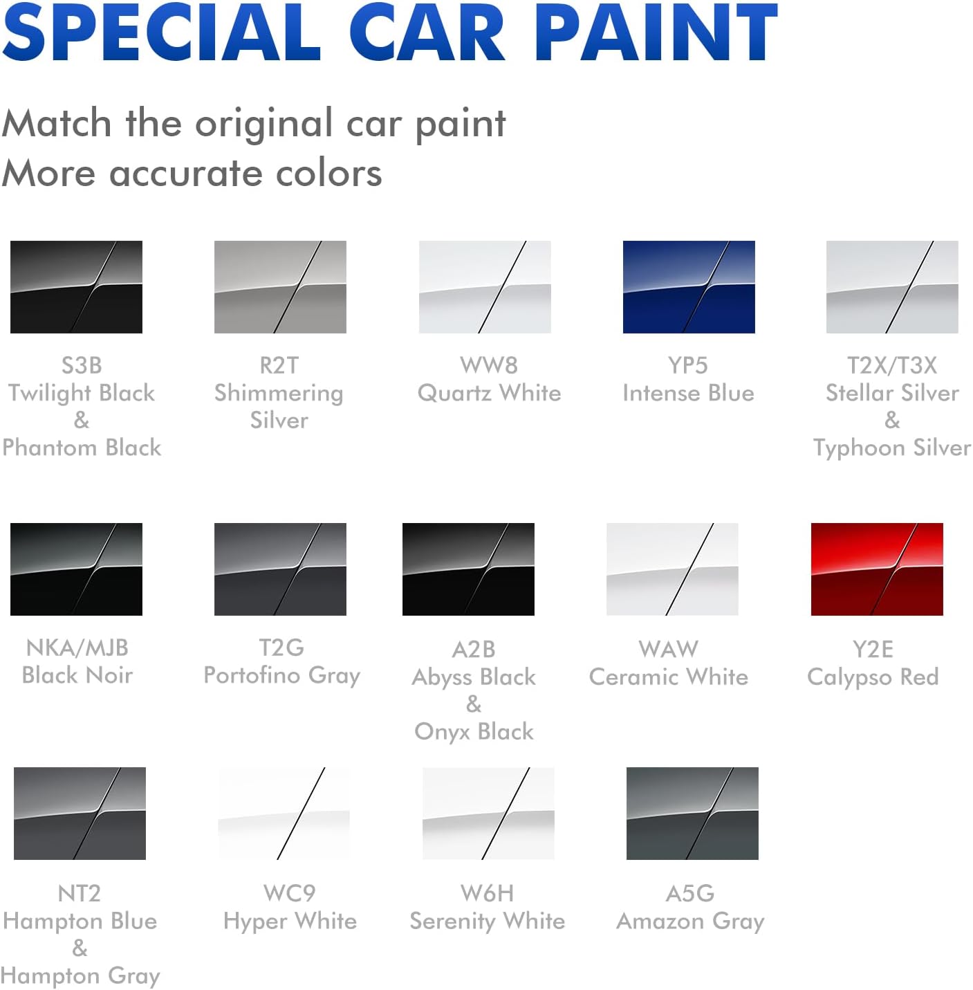 Amazon Gray (A5G) Touch Up Paint Compatible with Hyundai, DIY Car Paint Scratch Repair, Automotive Paints, Quick & Easy Fix Scratch Repair for Tucson/Elantra/Santa Fe/Sonata