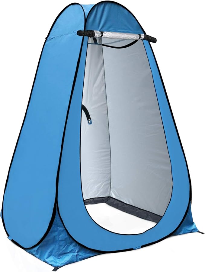 Anngrowy Pop Up Privacy Shower Tent - Portable Outdoor Camping Bathroom Toilet Changing Dressing Room - UPF40+ Waterproof