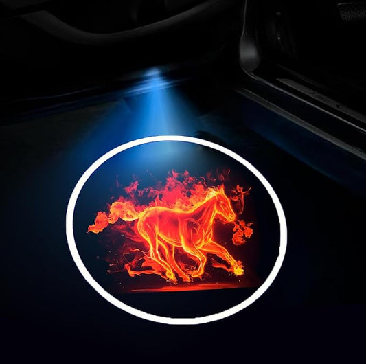 2Packs Car Door Lights Car Door Shadow Lights Projector Welcome Courtesy Lights (b-bluered)